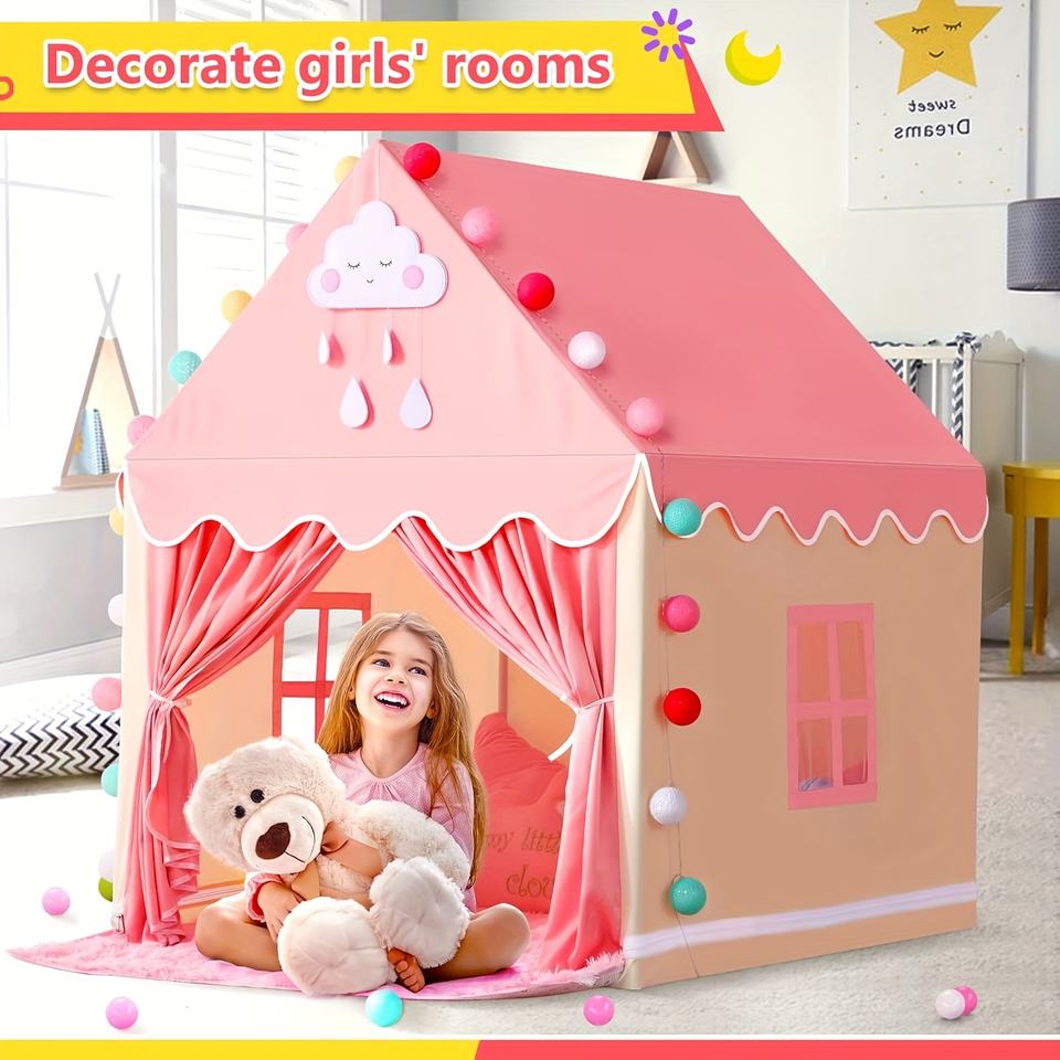 Custom Large Princess House Kids Play Tent Indoor Foldable Castle Toy House for Girls