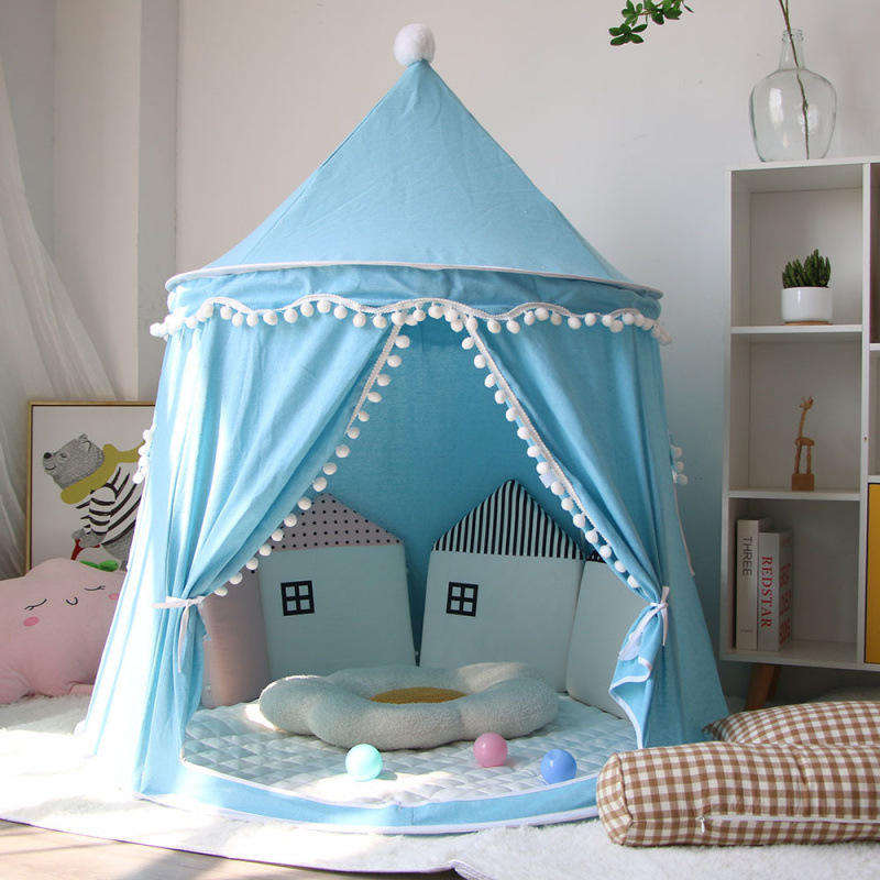 Large Space Children's Kid Tent Portable Indoor Play Unisex Polyester Soft Toy 110cm for Ages 2-13 Years
