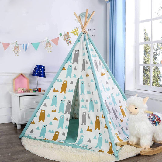 Indoor Outdoor Teepee Tent Children Play House Print for Kids Teepee Room Lovely Funny Present