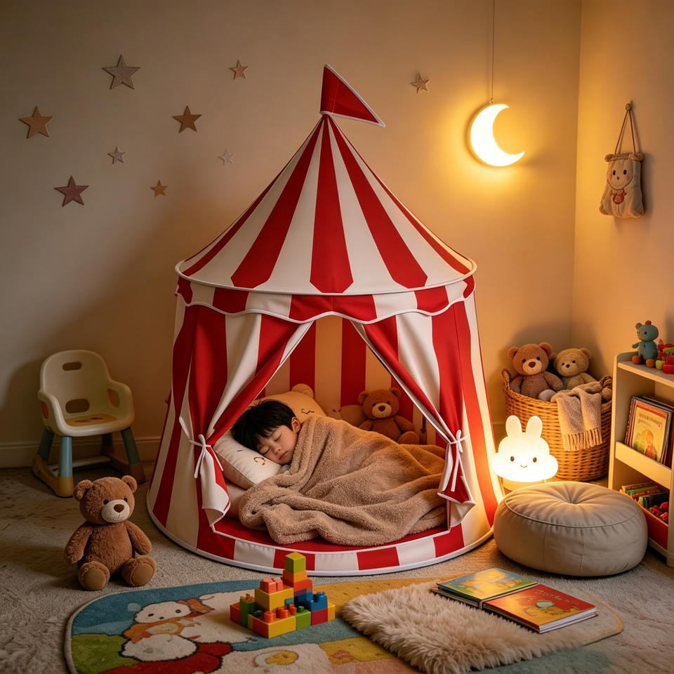 Custom Soft Polyester Portable Foldable Kids Play Tent Popup Castle Sports Toy for Indoor Outdoor Camping and Home Playhouse