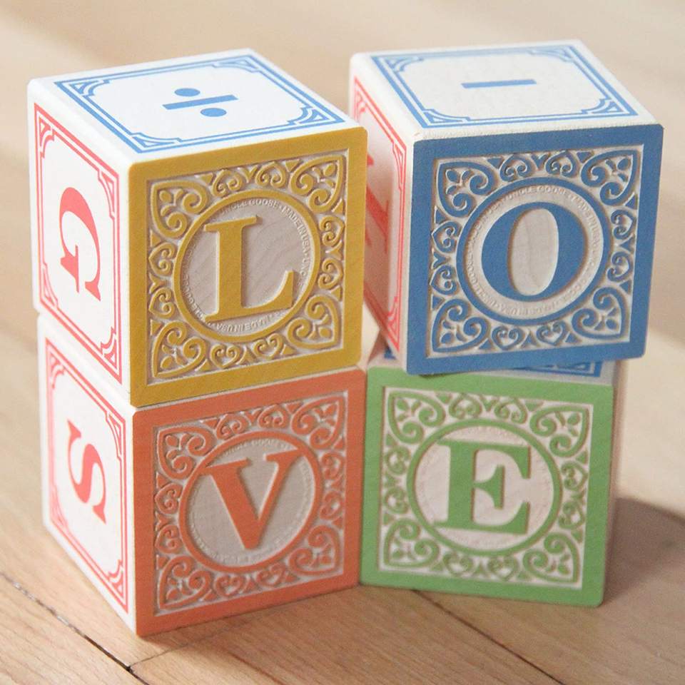 Wooden ABC Building Blocks Baby Wood Alphabet Number Blocks for Stacking Preschool Learning Educational Games Montessori Sensory