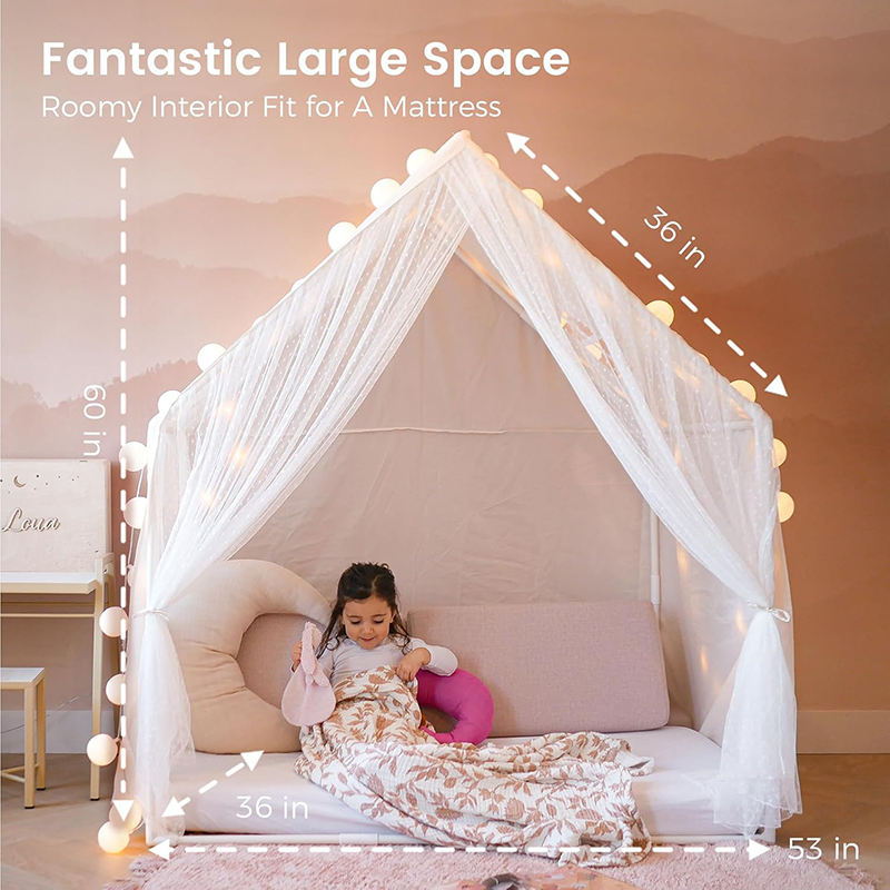 Kids Play Tent Girls and Boys Indoor Playhouse Toddlers Large Space Play House Reading Nook