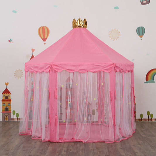 Crown Princess Tent Girl Large Theater Children's Castle Game Tent With Star Light Toy Children's Indoor and Outdoor Games