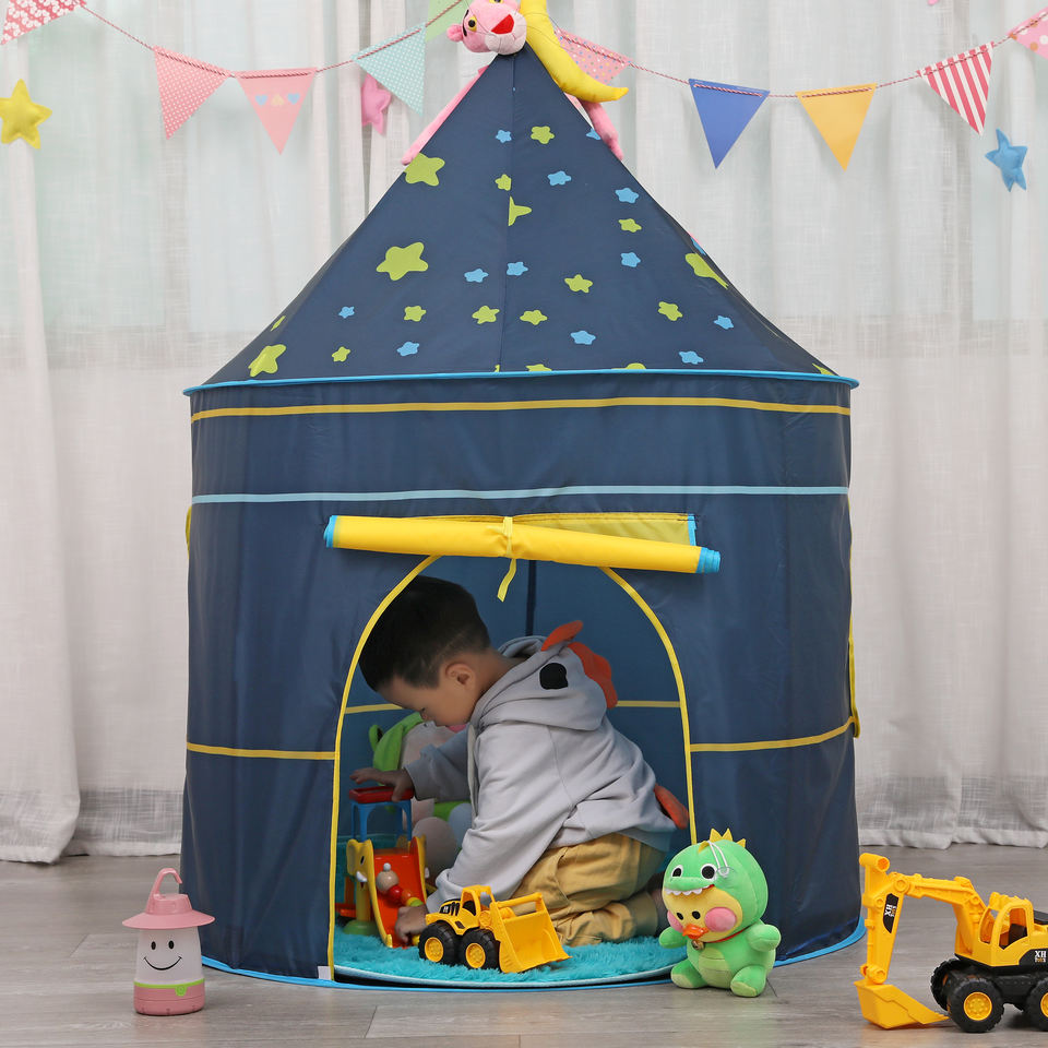 New Large Children Playhouse Prince Princess Castle Play Pop up Tent