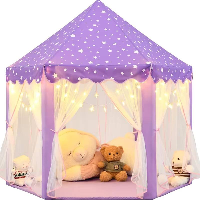 Purple Princess Tent Kids Play Tent Children Toddlers Indoor Games Castle Playhouse Tent