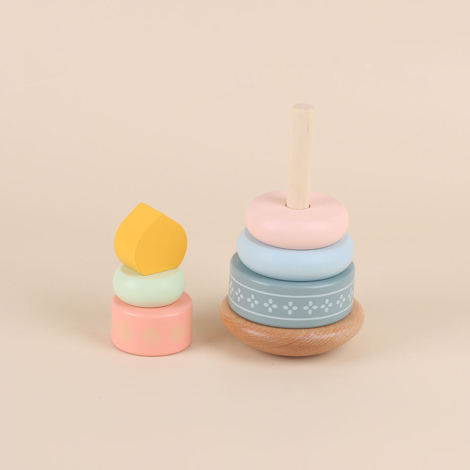 Wholesale Montessori Islamic Wooden Stacking Tower Toy Kids Sorting Nesting Educational Puzzle