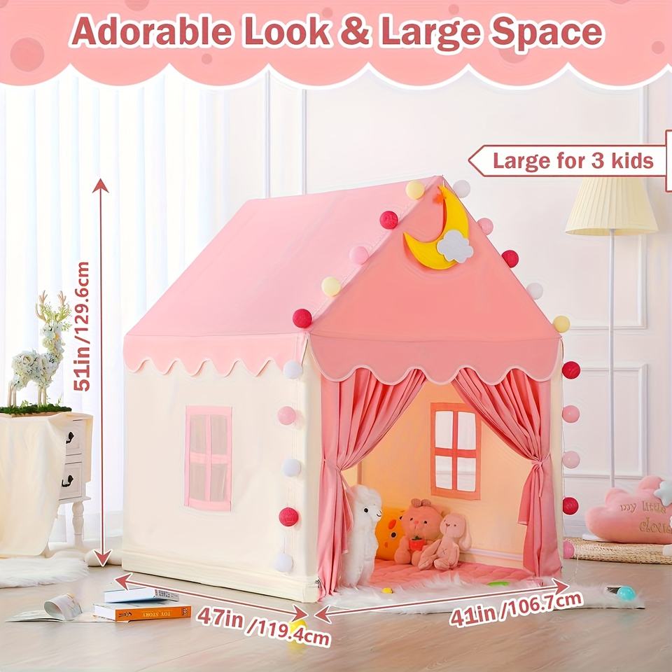 Custom Large Princess House Kids Play Tent Indoor Foldable Castle Toy House for Girls