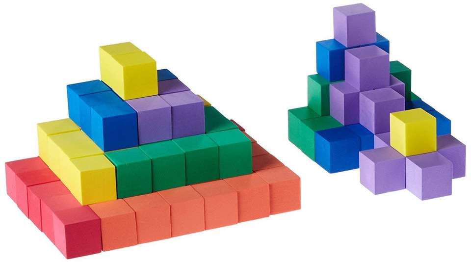 Wood Blocks, Counting Cubes for Kids Math, 1 Inch Blocks for Preschool Crafts, Early Math Manipulatives for Preschool,