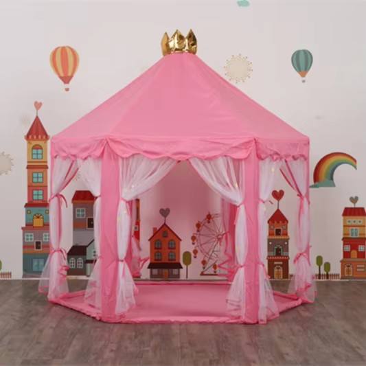 Crown Princess Tent Girl Large Theater Children's Castle Game Tent With Star Light Toy Children's Indoor and Outdoor Games