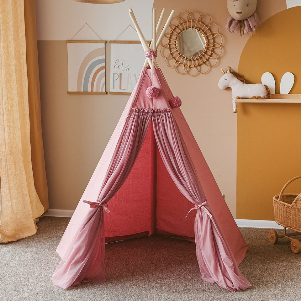 Wholesale pink Lovely Playhouse Portable Foldable Tent for Kids Indoor Play Girls Indoor Play