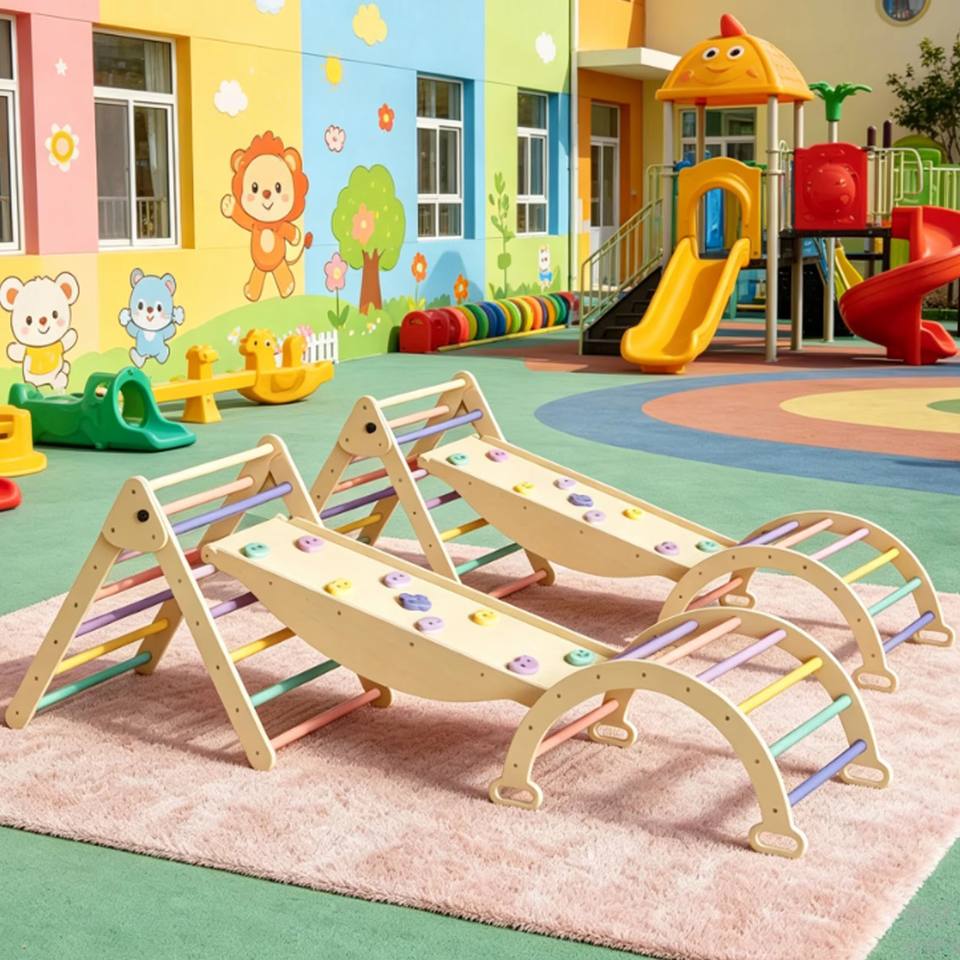 Large Outdoor Wood Climbing Frame for Children Indoor Climbers Play Structures
