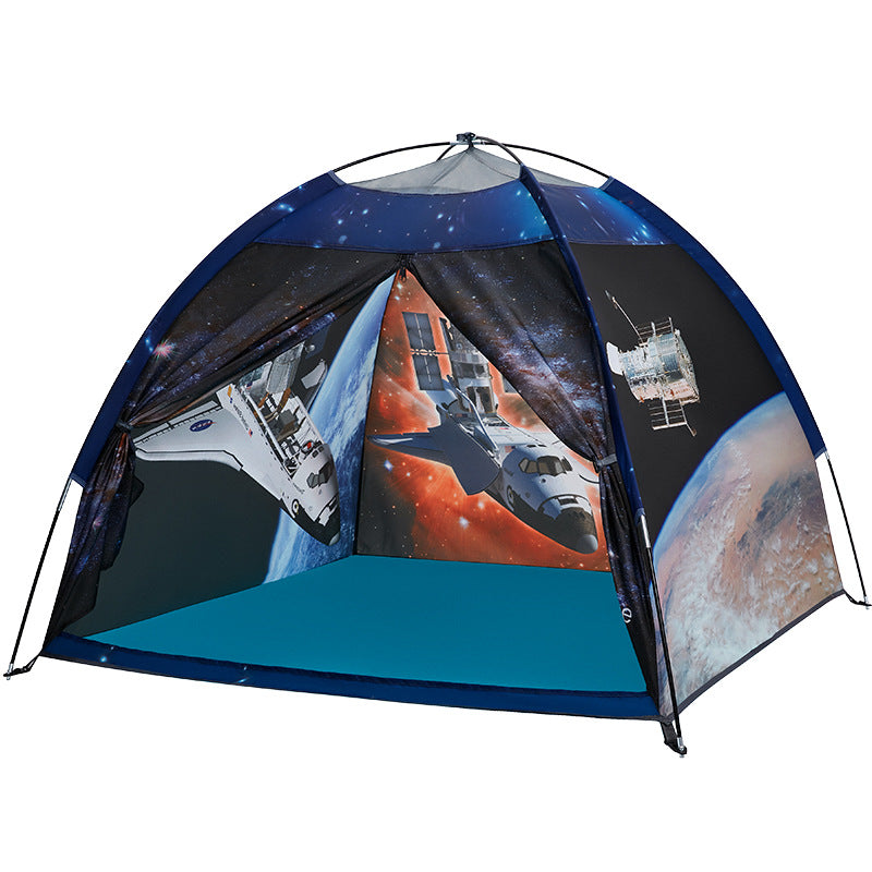 Astronaut Rocket Ship Kids Play Tent Space Theme Foldable Indoor Toy House for Children