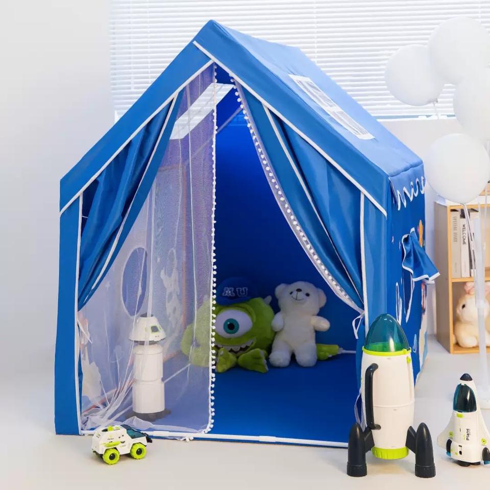 Indoor Roof Window Sleeping Tent Kids Foldable Play Tent Boys Girls Washable Durable Cotton Canvas Teepee Tent