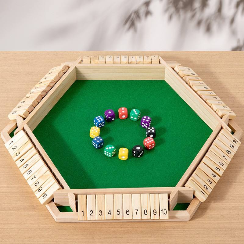 Wholesale Wooden Shut the Box Dice Board Game Math Learning Toy