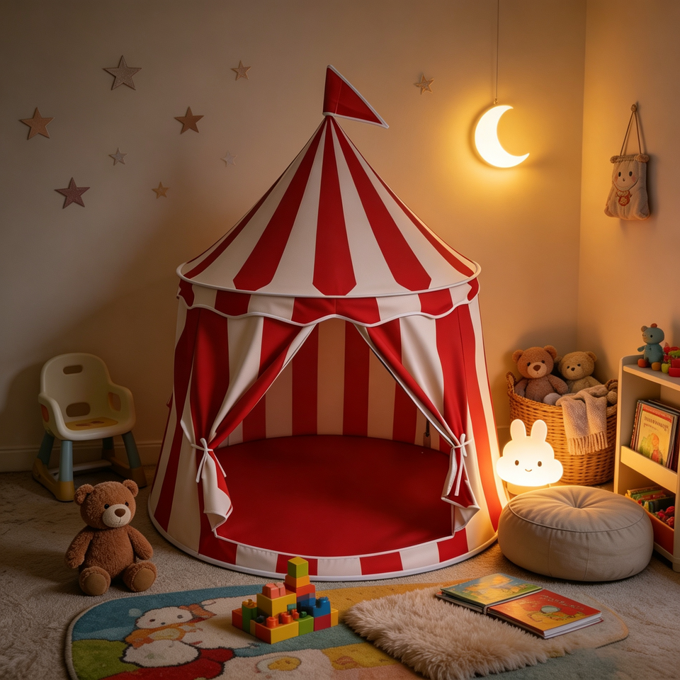 Custom Soft Polyester Portable Foldable Kids Play Tent Popup Castle Sports Toy for Indoor Outdoor Camping and Home Playhouse