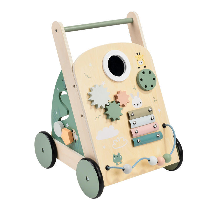 Wholesale Colorful Wooden Baby Learning Walker Montessori Activity Toy