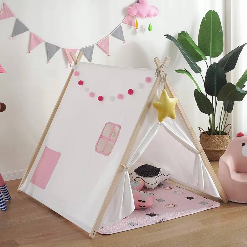 Large Kids Tent for Indoor Outdoor Party and Sleepovers Sports Toy Playhouse Made of Cotton for Babies