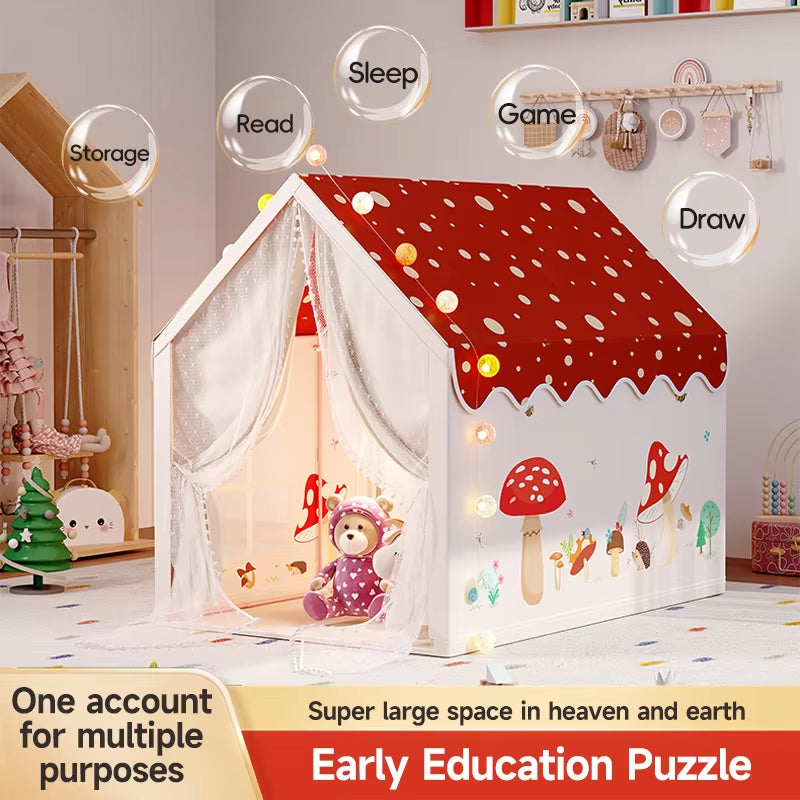 Large House Children's Play Tent, Indoor Outdoor Functional Toy Tent for Boys and Girls