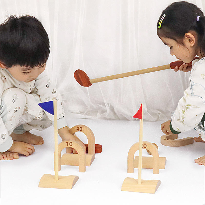 Wholesale Wooden Kids Croquet Set Jungle Animal Outdoor Lawn Game Toy