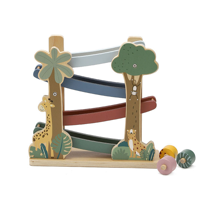 Wholesale Wooden Car Ramp Toy Baby Early Learning Racing Track Set