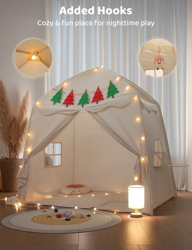 Wholesale Foldable Kids Sleeping Dome Play Tent Washable Polyester Cotton Teepee Bed Toy