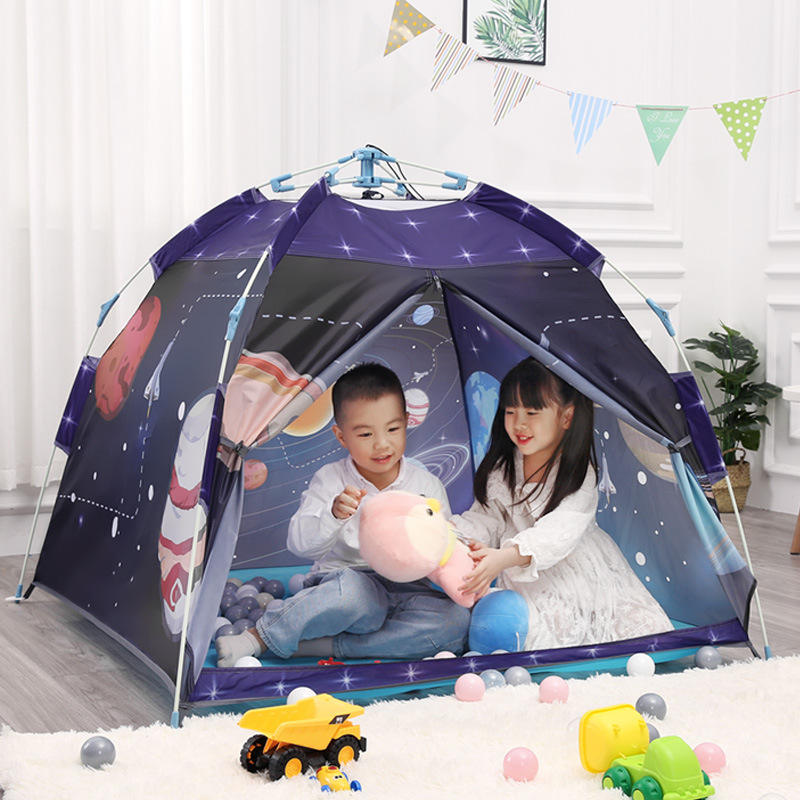 Foldable Polyester Children Indoor Play Tent Lightweight Kids Toy House for Reading and Pretend Play
