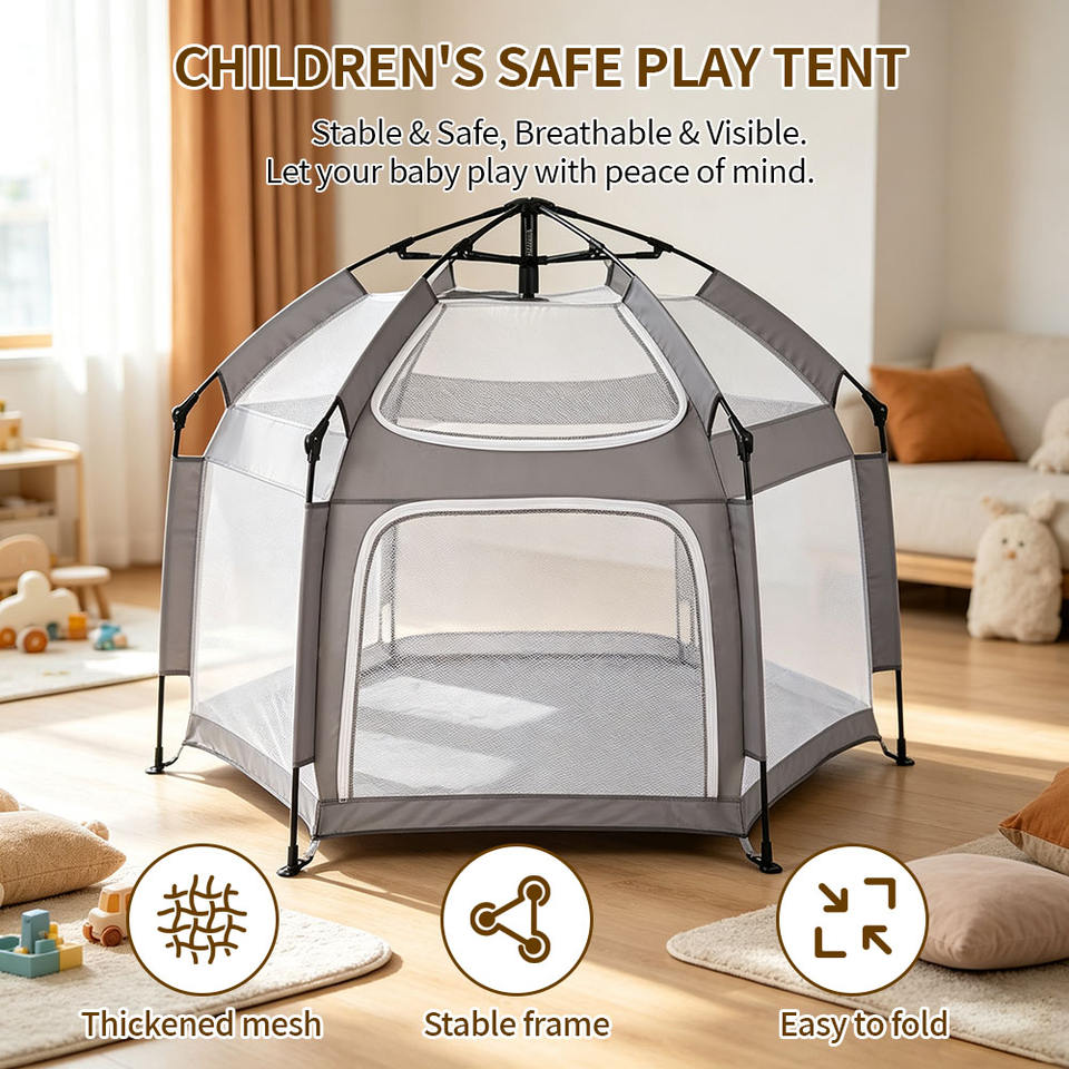 Children's Sports Toy Summer Outdoor Breathable Foldable Baby Playhouse Tent No Assembly Required Playpen/Corral