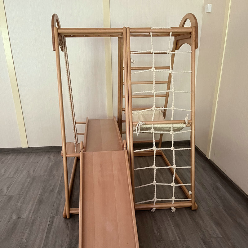 Modern Montessori Foldable Wooden Climbing Play Set Indoor Living Room Furniture For Toddler Wood Cabinet Design