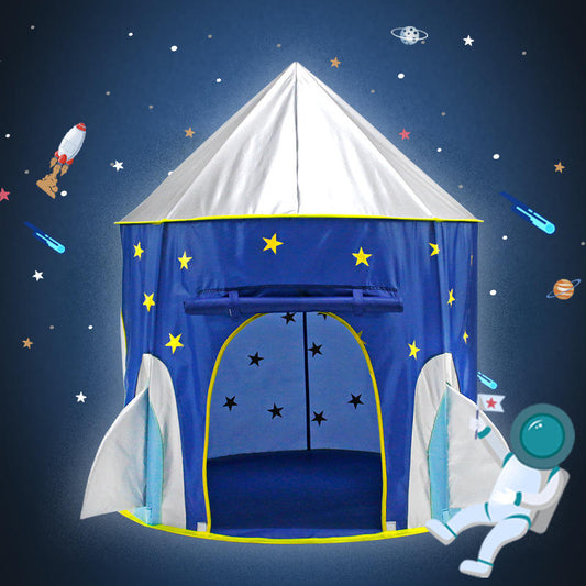 Custom Logo Space Capsule Yurt House Rocket Ship Tent Space Themed Pretend Kids Play Tent for Boys