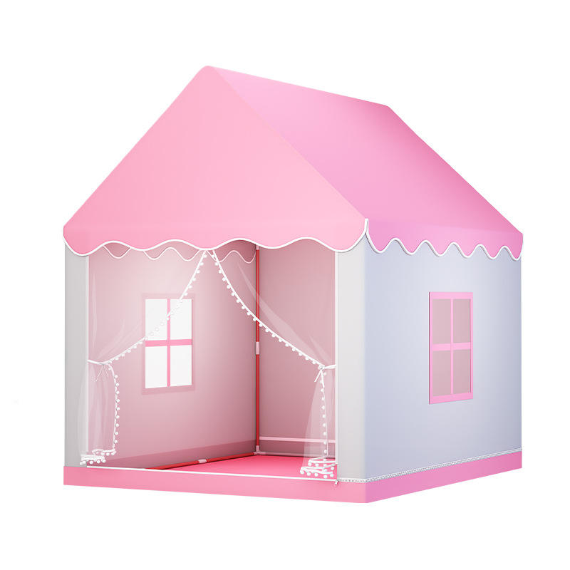 Kids Summer Tent Indoor Playhouse Cloth Soft Toy for Girls Boys Parent-Child Interaction Polyester Princess Dreamy