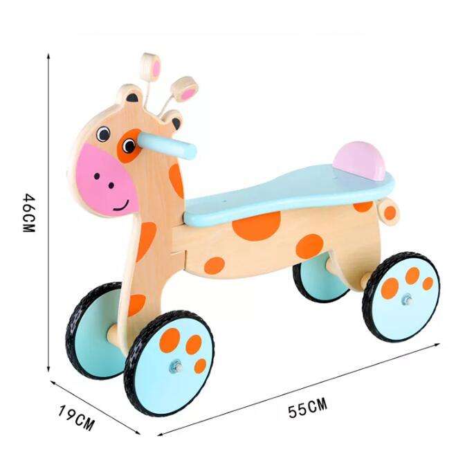 Wholesale Wooden Baby Walker Balance Bike Ride on Toy Car