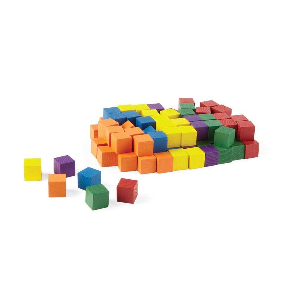 Wood Blocks, Counting Cubes for Kids Math, 1 Inch Blocks for Preschool Crafts, Early Math Manipulatives for Preschool,