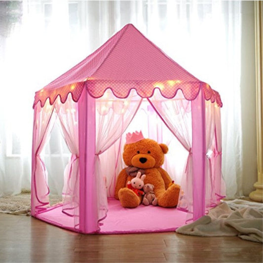 Customized Large Playhouse Princess Castle Play Tent with Star Lights Toys for Children Indoor Outdoor Games