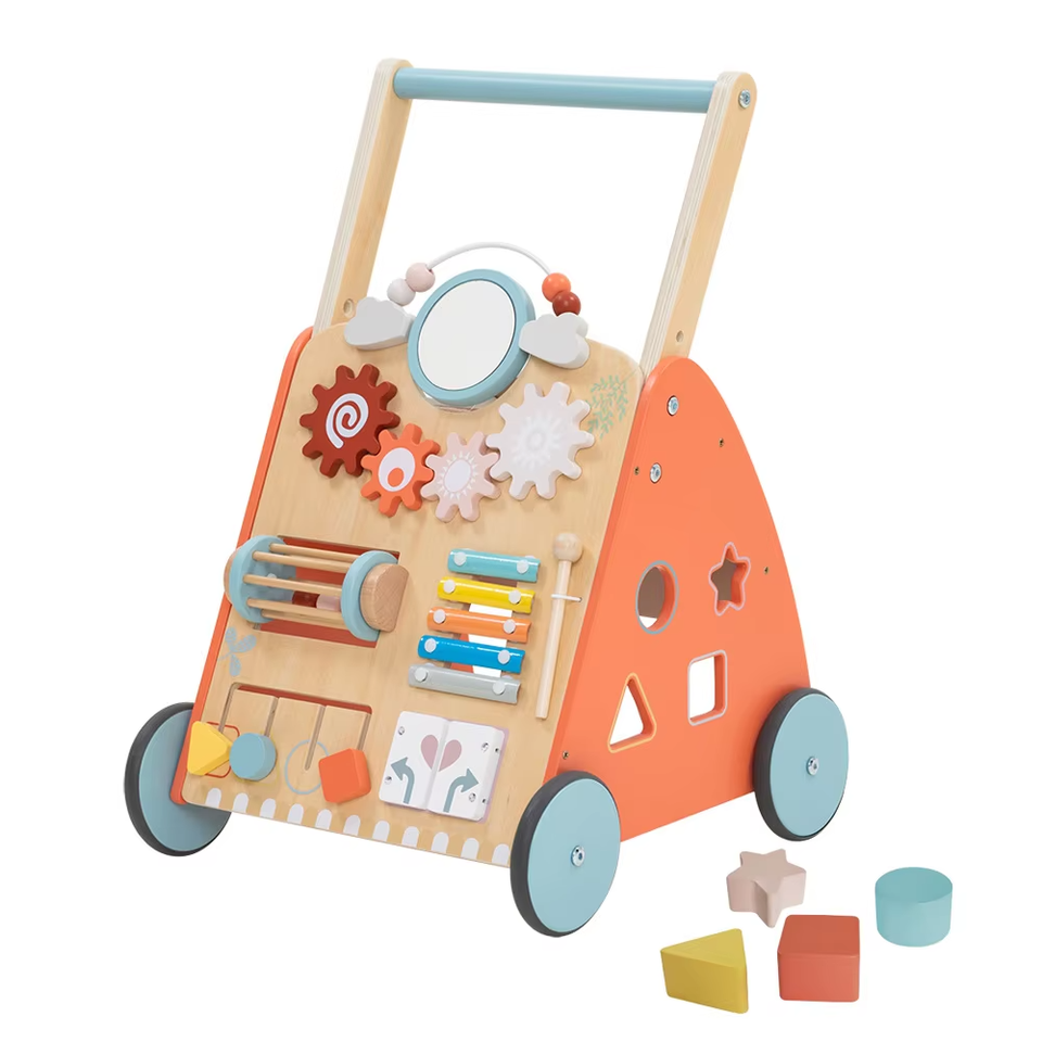 Wholesale Montessori Multi Activity Wooden Baby Walker Toddler Learning Center