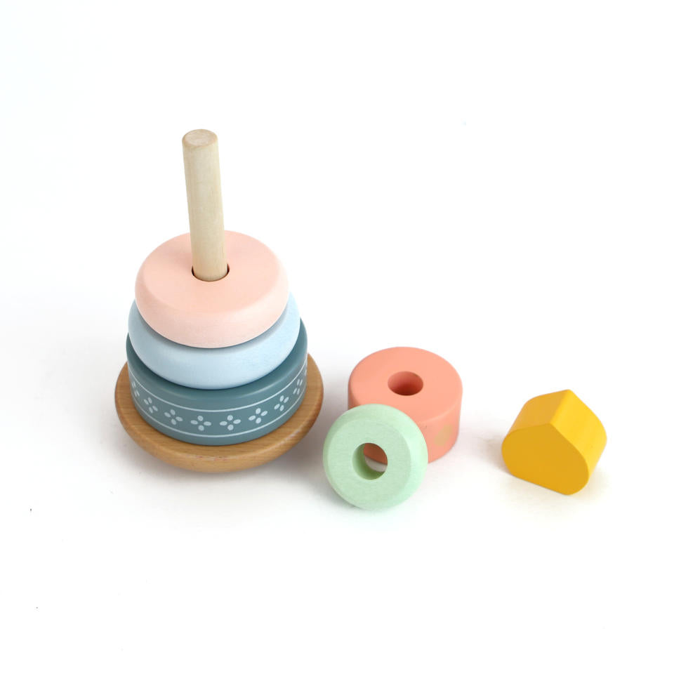 Wholesale Montessori Islamic Wooden Stacking Tower Toy Kids Sorting Nesting Educational Puzzle