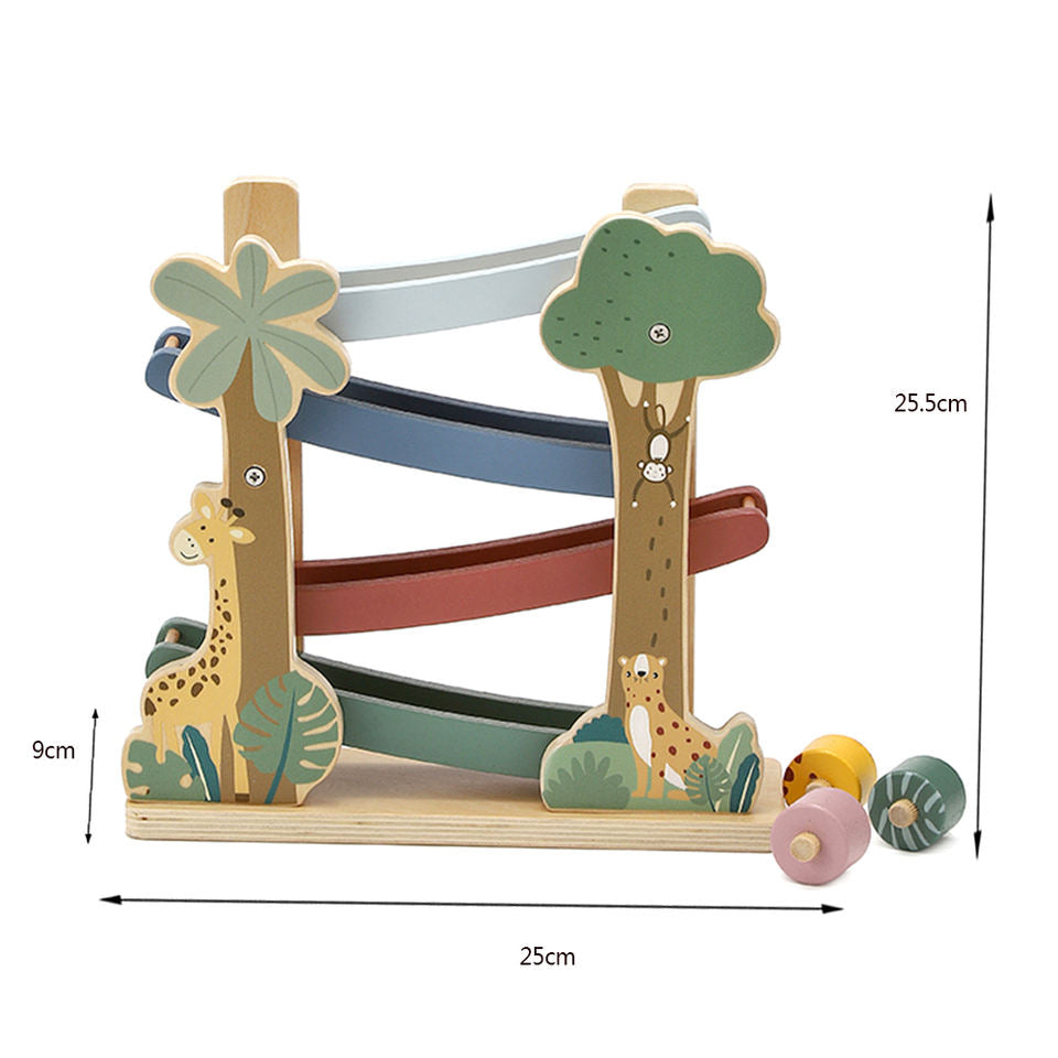Wholesale Wooden Car Ramp Toy Baby Early Learning Racing Track Set