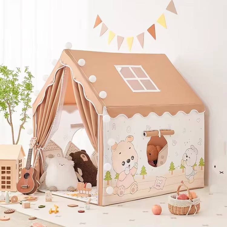 Portable Foldable Triangular Kids Play Tent Indoor/Outdoor Use Polyester Material for Kids Toddlers