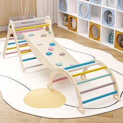 Large Outdoor Wood Climbing Frame for Children Indoor Climbers Play Structures for Kindergarten Trampoline Park Sports Facility
