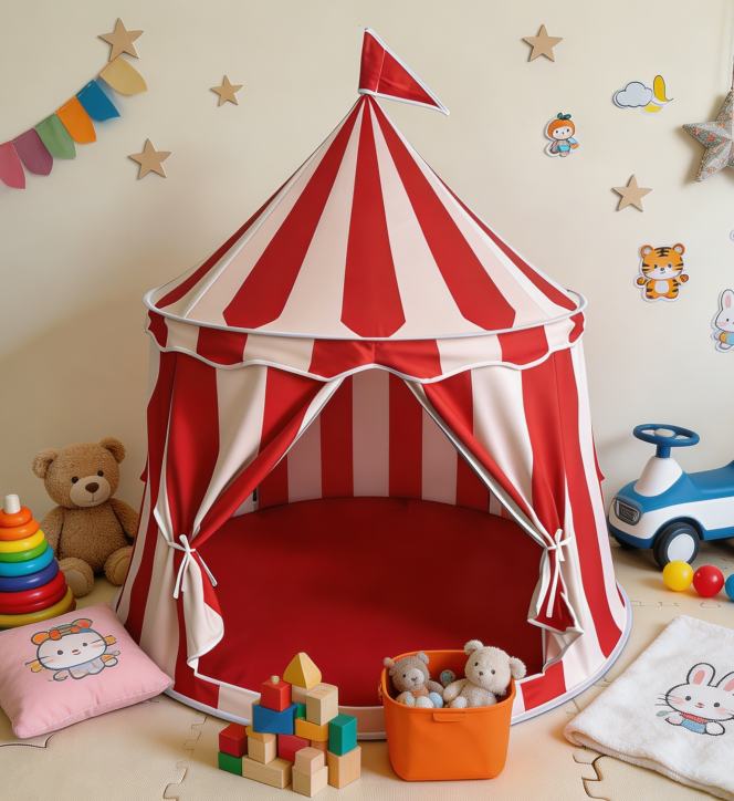 Custom Soft Polyester Portable Foldable Kids Play Tent Popup Castle Sports Toy for Indoor Outdoor Camping and Home Playhouse