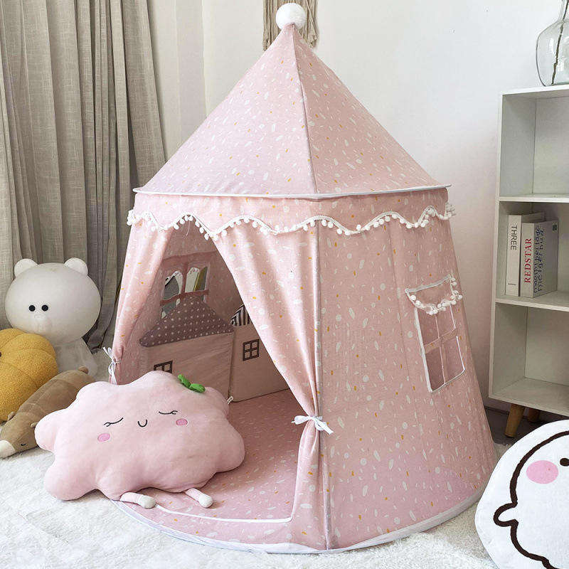 Large Space Children's Kid Tent Portable Indoor Play Unisex Polyester Soft Toy 110cm for Ages 2-13 Years