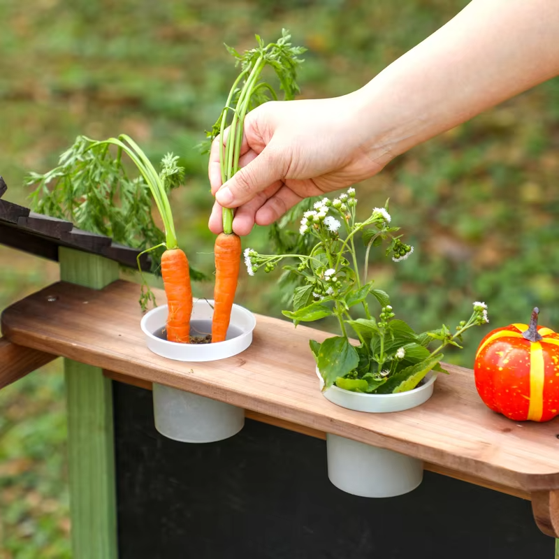 Wholesale Montessori Wooden Outdoor Farm Play Set Mud Kitchen Garden Pretend Toy