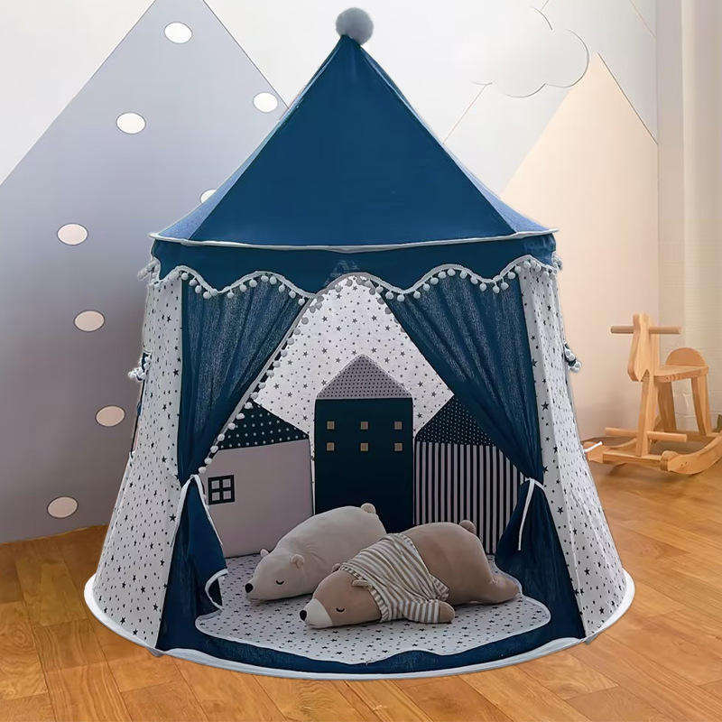 Large Space Children's Kid Tent Portable Indoor Play Unisex Polyester Soft Toy 110cm for Ages 2-13 Years