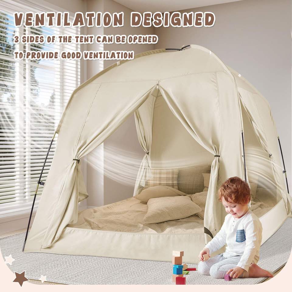 Large Kids Indoor Toddler Play Tent Foldable Boys Girls Playhouse for Bedroom and Daycare