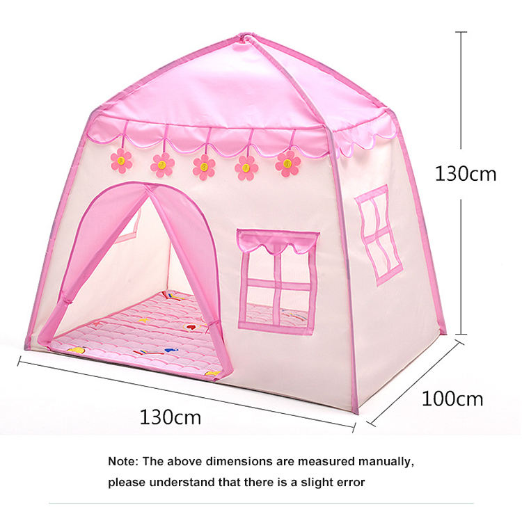 Indoor Outdoor Kids Play House Tent Foldable Easy Setup Polyester Sports Toy for Children 5-7 Years All Season