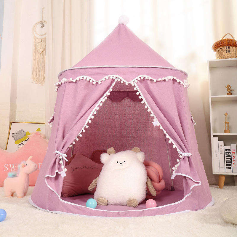 Large Space Children's Kid Tent Portable Indoor Play Unisex Polyester Soft Toy 110cm for Ages 2-13 Years