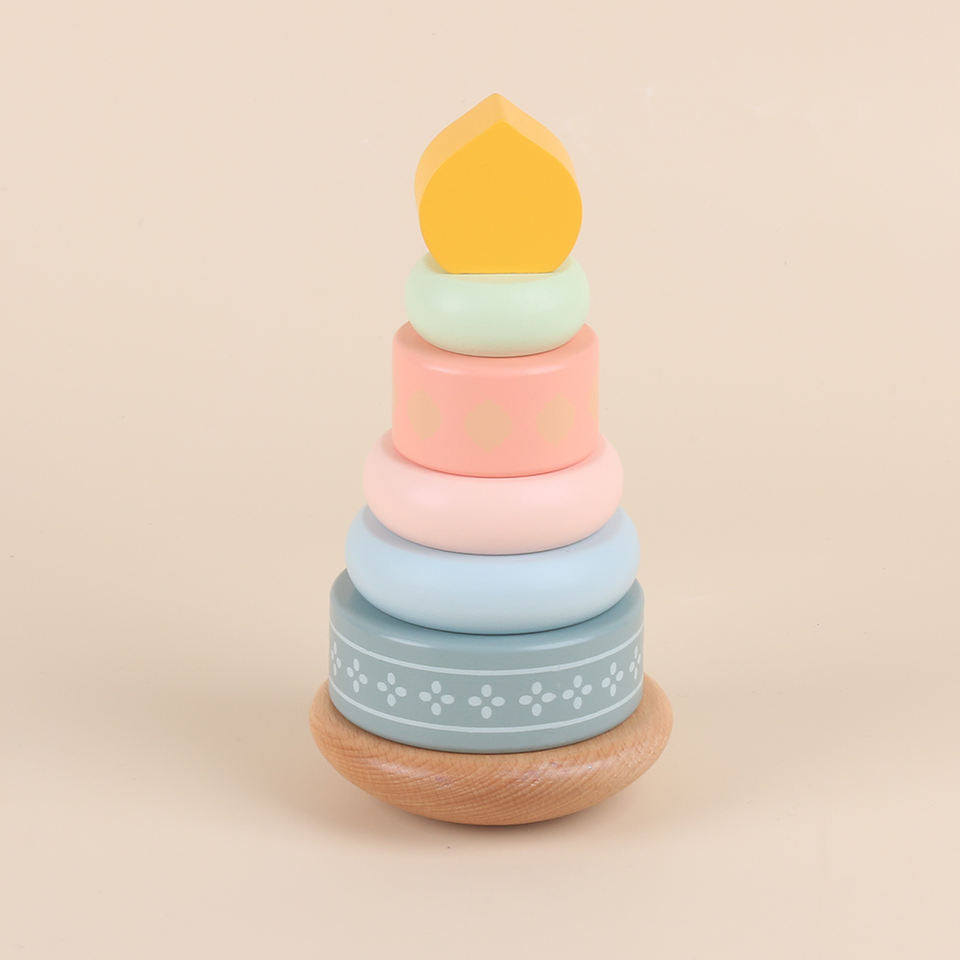 Wholesale Montessori Islamic Wooden Stacking Tower Toy Kids Sorting Nesting Educational Puzzle