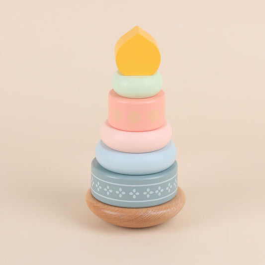 Wholesale Montessori Islamic Wooden Stacking Tower Toy Kids Sorting Nesting Educational Puzzle