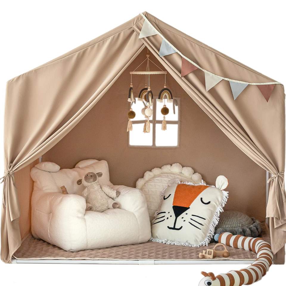 Wholesale Large Kids Play Tent with Padded Mat and String Lights