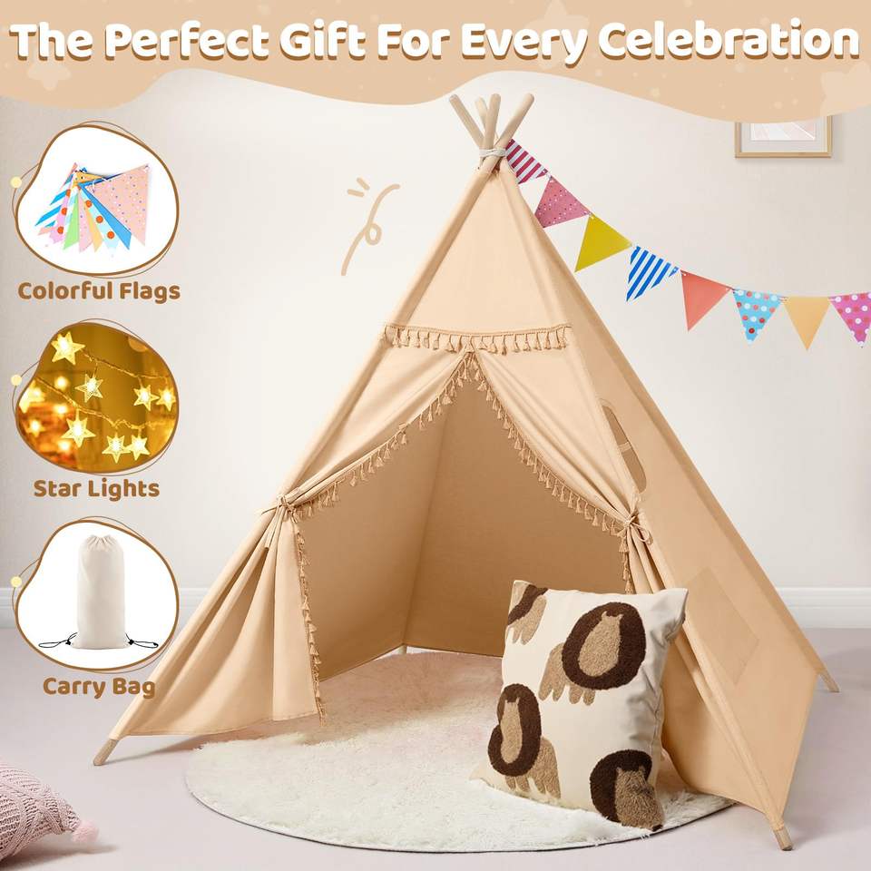 Wholesale Portable Children Teepee Tent Hot Sale Kids Indoor Playhouse