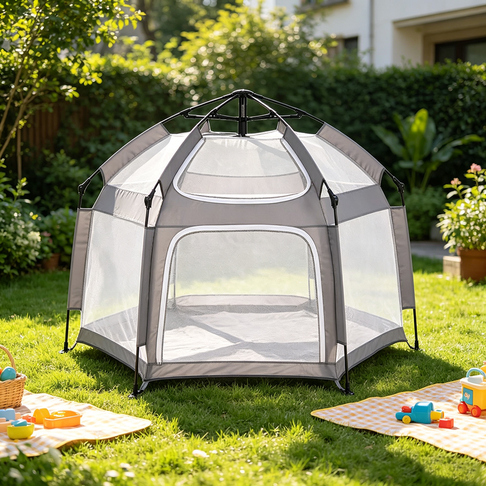 Children's Sports Toy Summer Outdoor Breathable Foldable Baby Playhouse Tent No Assembly Required Playpen/Corral